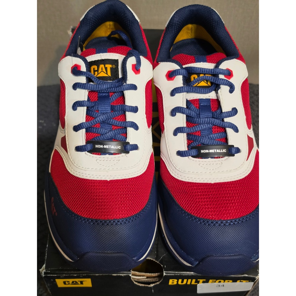 CAT Caterpillar Quake CT Composite Toe Work Shoes Racing Red P91373 Womens 7